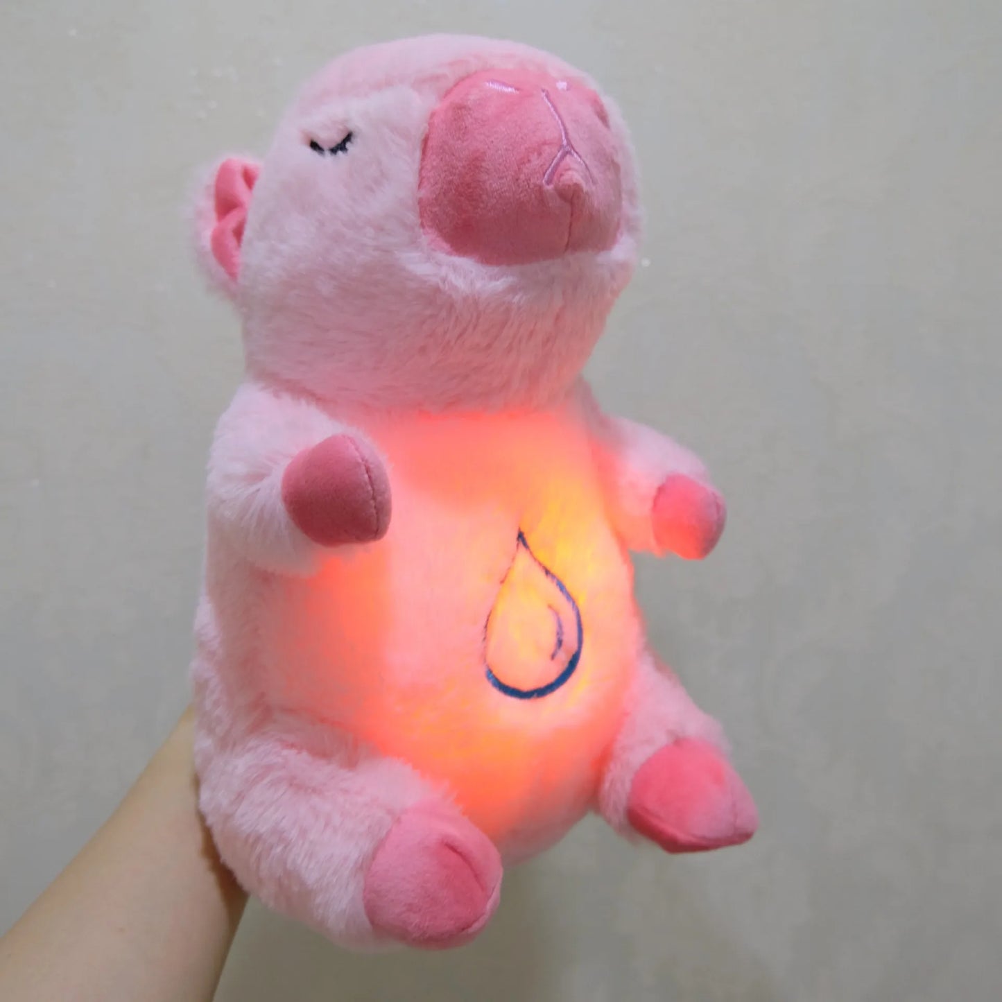 Breathing Capybara Plush – Soft Snoring Toy with Sound & Light