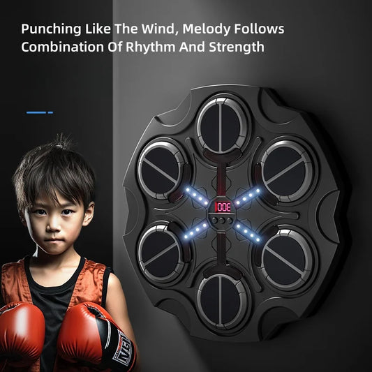 Smart Boxing Machine – Music Wall Target Trainer with Bluetooth & Gloves