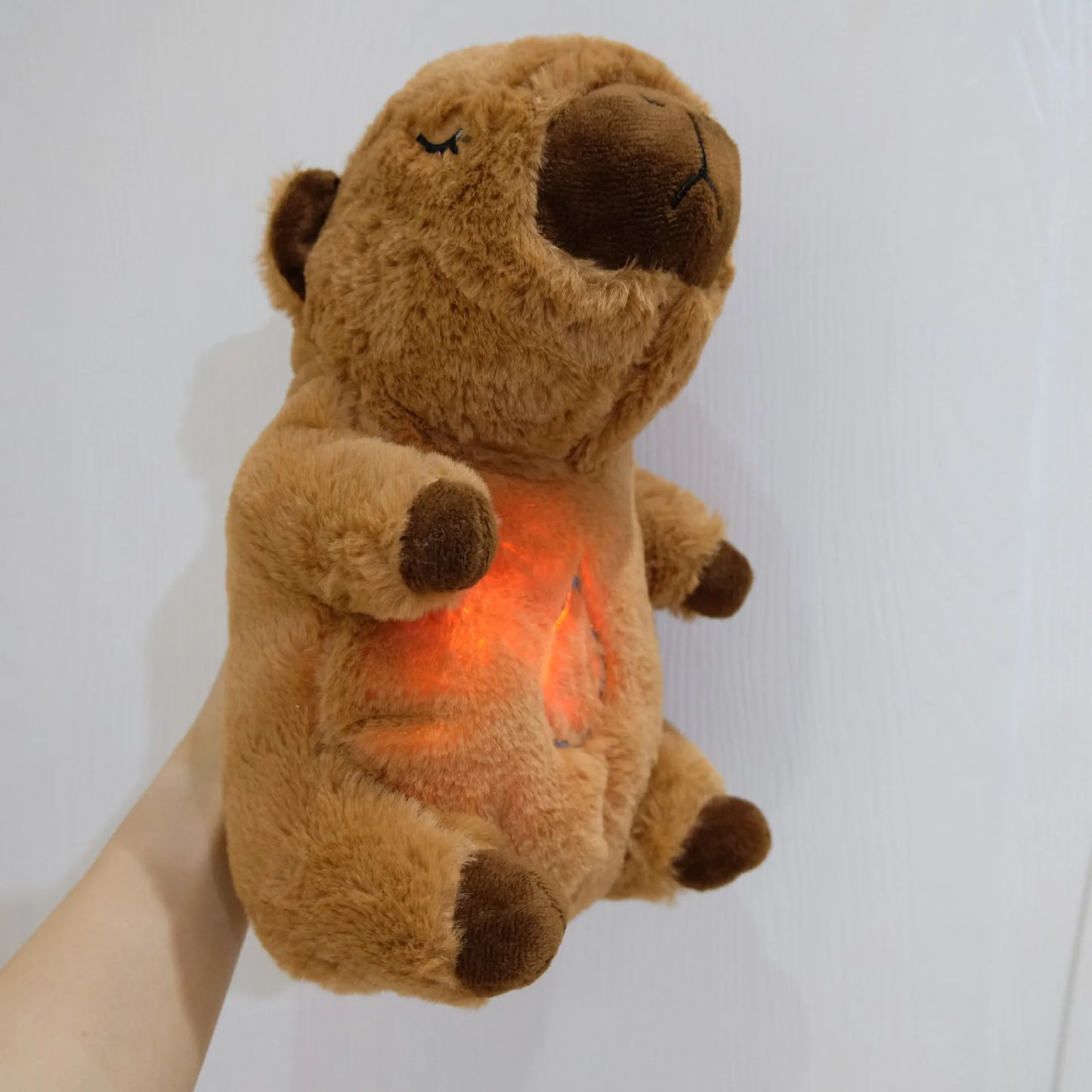 Breathing Capybara Plush – Soft Snoring Toy with Sound & Light