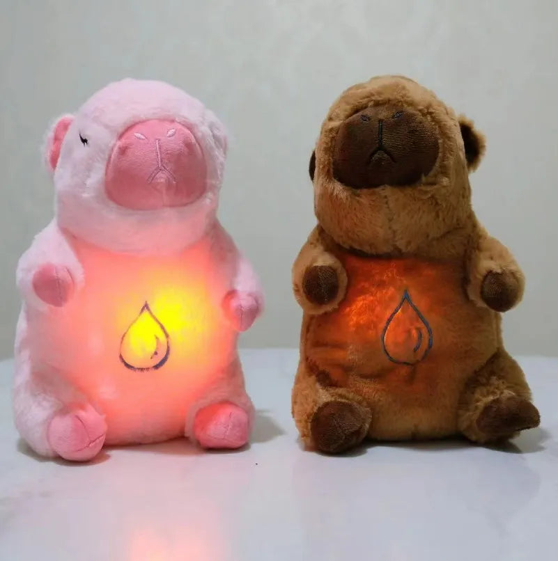 Breathing Capybara Plush – Soft Snoring Toy with Sound & Light